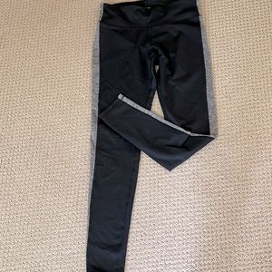 Champion black leggings with gray side stripe